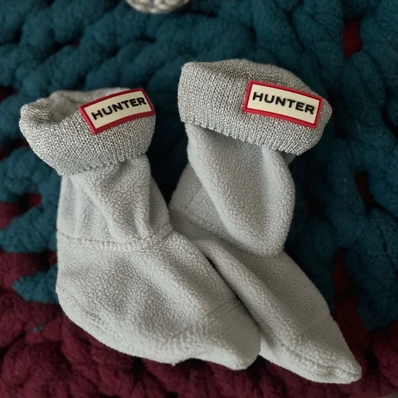 Girls Youth Hunter Light Gray Silver Fleece Boot Liners - Picture 1 of 5